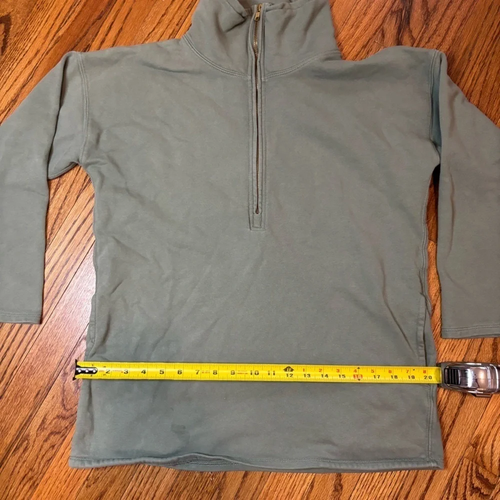 Women’s J. Crew Oversized Sage Green Half-zip, size: XS